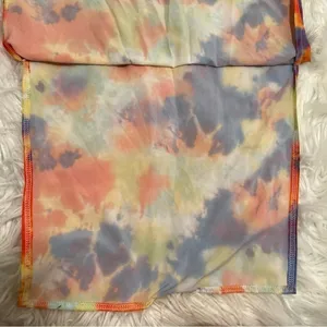 Boohoo Womens Sz 4 Halter Top Mini Dress Yellow Orange Purple Tie Dye Slit Sides thumbnail 7
