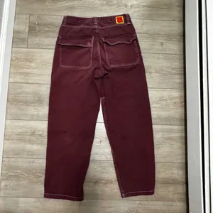 Empyre‎ Loose Fit Skate Pants Burgundy Double Knee Workwear Jeans Womens 28 y2k thumbnail 6