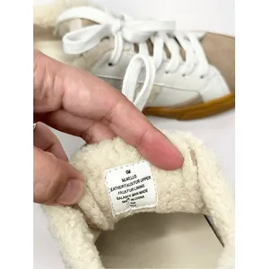 Marc Fisher‎ Ltd. Sidewalk Low Top Sneakers White Leather Sherpa Suede Size 6 thumbnail 10