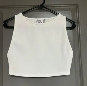 Princess Polly White Crop Top thumbnail 1