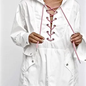 Free People White Jacket‎ with Pink Laces thumbnail 4