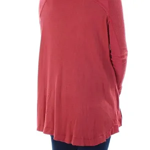 EUC FREE PEOPLE We The Free Malibu Waffle Knit Thermal in Washed Red - Size S thumbnail 3