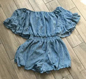 Free the roses stripe romper thumbnail 1