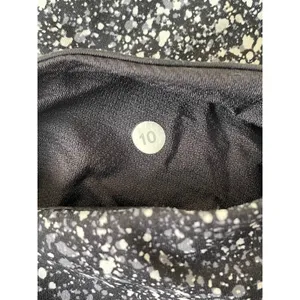 Lululemon Inspire Tight II Leggings Black White Speckle Mesh Panel‎ Size 10 thumbnail 4