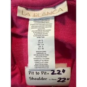 La Blanca Resortwear Pink 2 Piece Set Quarter Zip Crop Hoodie & Shorts LB3VB51 S thumbnail 5