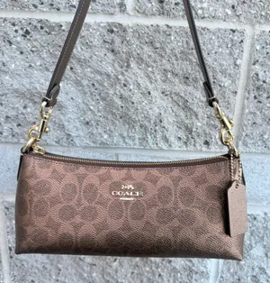 coach Charlotte Shoulder Bag In Signature Canvas ccl40 thumbnail 1