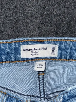 Abercrombie & Fitch Jeans The Dad High Rise Curve Love Distressed Women’s 25 / 0 thumbnail 7