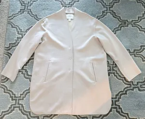 Carolina Belle Soft Cream /Tan Trench Coat LG thumbnail 1