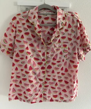 Crafted‎ by Mahogany Pajama Set Womens XL Watermelon Print Shorts Novelty Lounge thumbnail 1