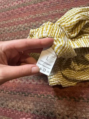 Gingham beige yellow Pull thumbnail 2