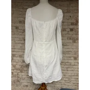 Princess Polly‎ Exclusive Alena Mini Dress in White. Sz 8 Long Puffy Sleeve thumbnail 2
