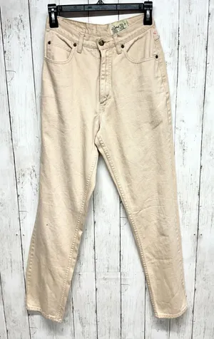 Eddie Bauer‎ Jeans Women 6 Cream Relaxed Straight Cotton 5-Pocket Design Utility thumbnail 1