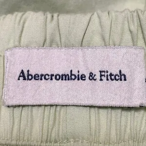 Abercrombie & Fitch Green Long Sleeve Button Shirt High Rise Shorts 2 Pc Set M/L thumbnail 5