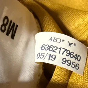 American Eagle XL Linen Paperbag High Rise Tapered Pants Mustard Yellow Coastal thumbnail 8