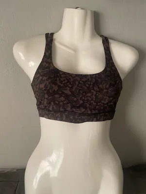Lululemon Energy Bra Medium Support B–D Cup Wild Thing Camo Brown thumbnail 4