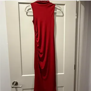 Cider High Neck Ruched and Ribbed Midi Dress thumbnail 2