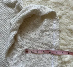 Velvet By Graham And Spencer Poncho Butterfly Sleeve Knit Pullover Cream M thumbnail 11