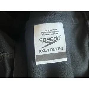 New‎ Speedo Black Shirred Ruched Sides Tank One Piece Bathing Swim Suit thumbnail 6