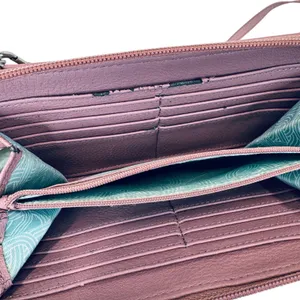 The Sak Leather Studded Wallet Crossbody‎ Purse Convertible Phone Bag Mauve thumbnail 8