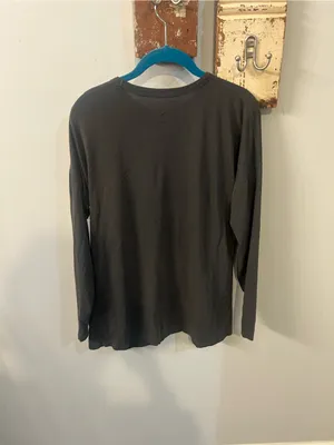 Natural Life “Life is Beautiful” Patchwork Print Long-sleeve Tee | Grey & Pink thumbnail 3