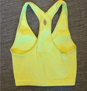 Free People Yellow Ribbed Sports Bra/Tank thumbnail 2