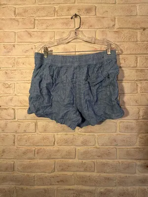 Gap Linen-Blend Easy Pull-On Shorts in Blue Crosshatch thumbnail 2