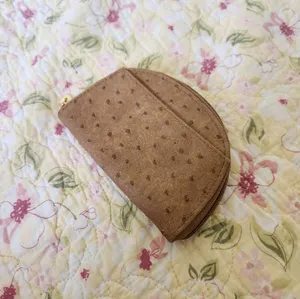 Brown Textured Coin Purse #021 Tan thumbnail 2