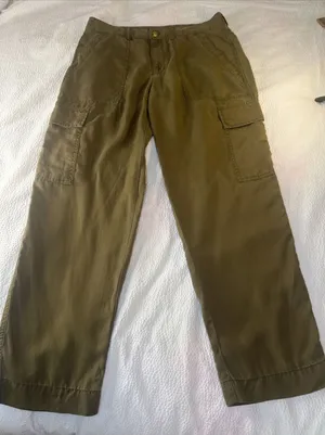 Lauren Ralph Lauren Lightweight Cargo Pants Olive Green Sz 6 thumbnail 1