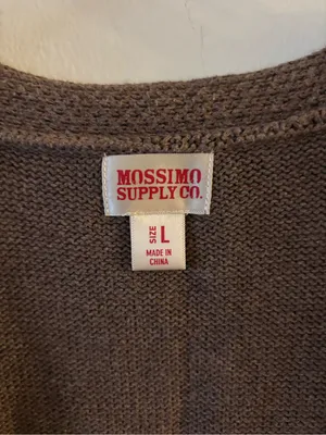 Mossimo Supply Co. brown crochet vest with chevron pattern, size L Size L thumbnail 4