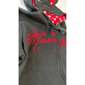 Authentic Disney Parks Minnie Mouse Signature Zip-Up Costume Hoodie Black Red XL thumbnail 4
