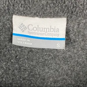 COLUMBIA Charcoal Gray Fleece Full Zipper Jacket Small Casual Outerwear Neutral thumbnail 3