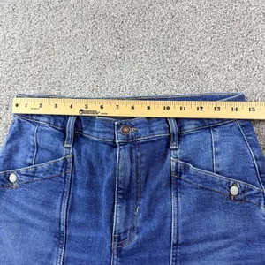 We‎ The Free Beacon Jeans Womens 30 High Rise Straight Leg Stretch Denim Blue thumbnail 8