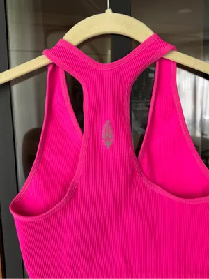 FP Movement Free Throw Crop Tank Top sports bra ribbed tropical barbie pink neon thumbnail 6