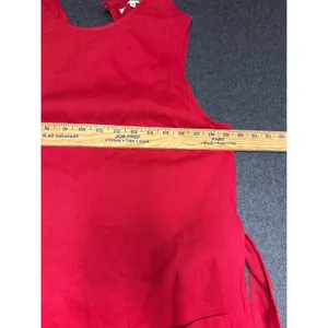 Reformation‎ Sommer Belted Linen Mini Dress M Red Shift Sleeveless thumbnail 9
