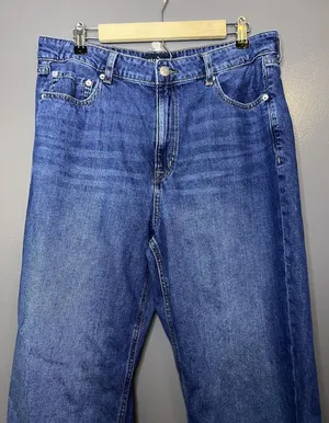 Aeropostale High Rise Wide Leg Jeans Womens Size 18 Medium Wash Blue Relaxed thumbnail 1