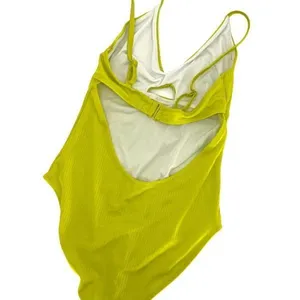Old Navy Womens Ribbed Front Keyhole Cutout Back One Piece Swimsuit Green Small‎ thumbnail 3