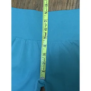 NVGTN Women's High Waisted Pro Seamless Compression Shorts 4.5" Teal Size Medium thumbnail 8