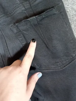 Good American Black Good Petite Straight Mid Rise Jeans Viscose Blens Womens 26 thumbnail 5