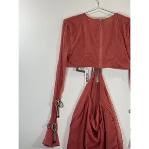 NWT House of CB Mini Dress Miranda Rose Crystal Trim Cutout Stretch Party Large thumbnail 9