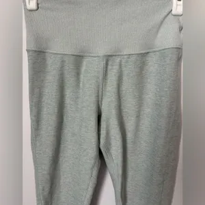 Alo Alosoft Heathered Light Green/Teal Leggings w Jogger Bottom Pants S thumbnail 2