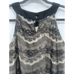 Vintage Wrapper Y2K Halter Top Black‎ Lace Whimsigoth Dark Fairy Grunge Small thumbnail 4