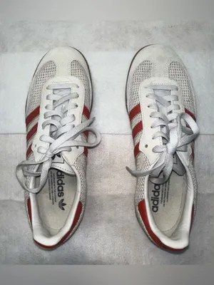Adidas Originals Men's Samba OG Crystal White Preloved Red Mens 6.5 Womens 7.5 thumbnail 5