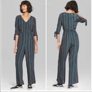 5/$30 🎈 Wild fable medium‎ striped jumpsuit thumbnail 2