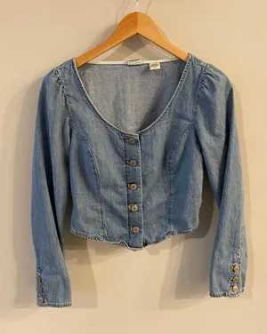 Levi's WOMEN'S DARYN CORSET LONG SLEEVE DENIM SHIRT thumbnail 5