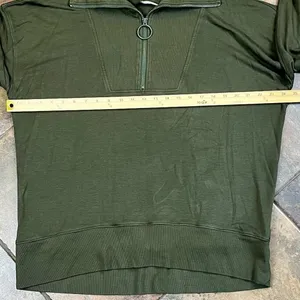 Lou & Grey Signaturesoft Quarter Zip Sweatshirt Olive Army Green XL thumbnail 9