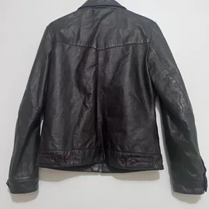 Vintage Santa Fe Leather Brown Full zip Bomber Jacket Lg Moto thumbnail 8