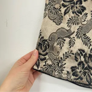 Vintage 1990s Floral Black & Gold Mini Wrap Skirt Womens M 90s Asian Inspired thumbnail 3