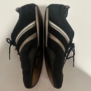 Coach Jayme Sneaker Signature Black Canvas Silver Leather Trim Size 10 thumbnail 8