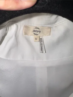 entro White Sleeveless Collared Dress with Gold Buttons with pockets thumbnail 4