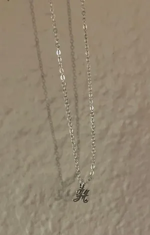Letter H Necklace Silver thumbnail 2
